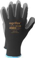 OGRIFOX Arbeitshandschuhe Latex Schwarz Grau