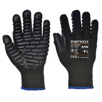 Portwest A790 Anti-Vibrationshandschuhe / Mechanik  , Farbe: Schwarz