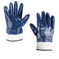 X-Nitman Nitril Arbeitshandschuhe mit Strickbund | Farbe: Blau
