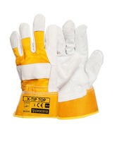 Leder Arbeitshandschuhe X-Tip Top Gelb 10,5