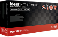 MERCATOR ideall® nitrile moto 100x Nitrilhandschuhe puderfreie Extra Robust