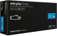 Nitrilhandschuhe Mercator Nitrylex ® Black 100 St. | Puderfreierei