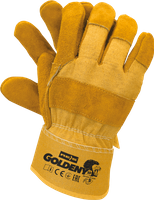 Leder Arbeitshandschuhe GOLDENY mit Rindsleder verstärkt