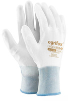 OGRIFOX Weiss Arbeitshandschuhe mit PU-Beschichtung