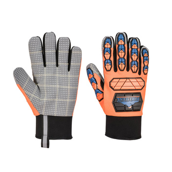 Portwest A726 Aqua Seal - Winter Wasserdichte Arbeitshandschuhe |Klasse B , Farbe : Orange , Blau