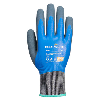 Portwest AP81 Wasserdicht Schnittschutzhandschuhe Klasse D | Latex Schaum Beschichtung