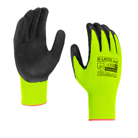 PROCERA Latex Arbeitshandschuhe X-Latos Neon