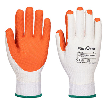 Portwest A135 Tough Grip Handschuh mit Latex Beschichtung | Gelb/Orange