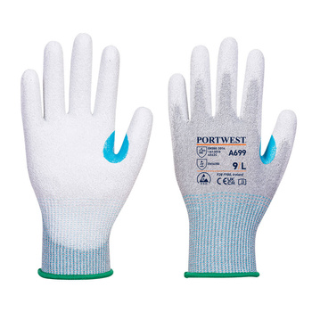 Portwest A699 ESD Schnittschutz Handschuhe | Farbe : Grau / Weiss