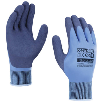 X-HYDROS Wasserabweisend Arbeitshandschuhe – Latex Vollbeschichtet| Sehr guter Grip bei Nässe